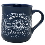 Wholesale - 18oz WHITE/NAVY MOON CHILD POTTER MUG, UPC: 840104923320